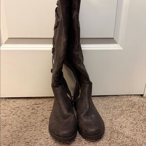 Brown Knee-High Women's Boots
